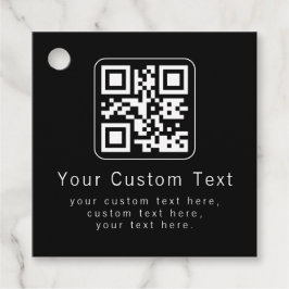 Anpassningsbar QR-kod & redigerbar textmall Gåvor Etiketter