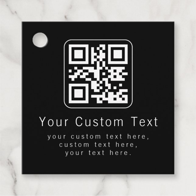 Anpassningsbar QR-kod & redigerbar textmall Gåvor Etiketter (Framsida)
