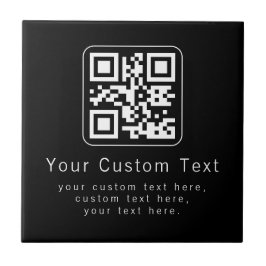 Anpassningsbar QR-kod & redigerbar textmall Kakelplatta
