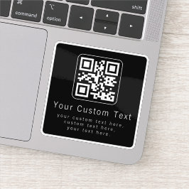 Anpassningsbar QR-kod & redigerbar textmall Klistermärken