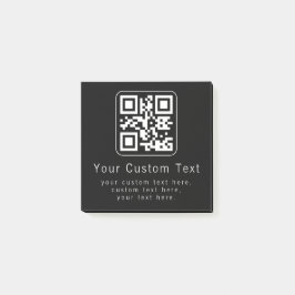 Anpassningsbar QR-kod & redigerbar textmall Post-it Block