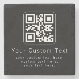 Anpassningsbar QR-kod & redigerbar textmall Stenunderlägg