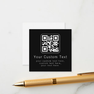 Anpassningsbar QR-kod & redigerbar textmall Tilläggskort