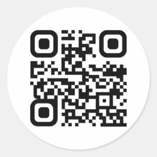 Anpassningsbar QR-kod Runt Klistermärke