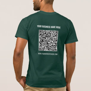 Anpassningsbar QR-kod Scan Info Namn webbplats T-S T Shirt