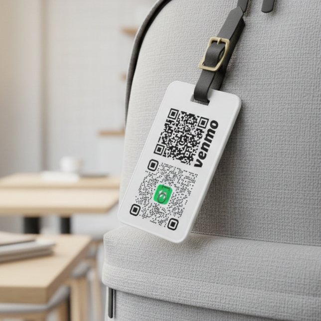 Anpassningsbar QR-kod - stopptagg Bagagebricka (Custom QR Code Luggage Tag)