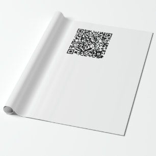 Anpassningsbar QR-kod Svart & Vit Abstrakt Nörd Presentpapper
