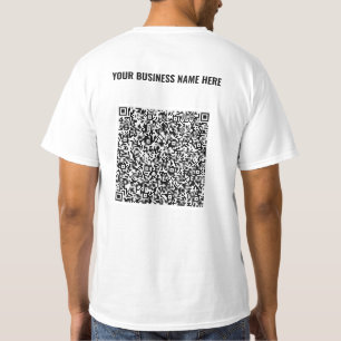 Anpassningsbar QR-kod T-Shirt med ditt företag Nam