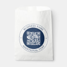 Anpassningsbar QR-kod & text | Mörk marinblå