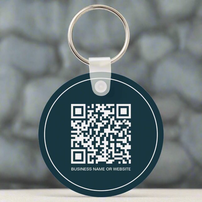 Anpassningsbar QR-kod Text - säljfrämjande svag ma Nyckelring (Skapare uppladdad)