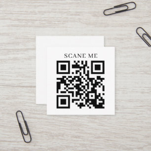 Anpassningsbar QR-kod - verksamhet Text- eller S Fyrkantigt Visitkort