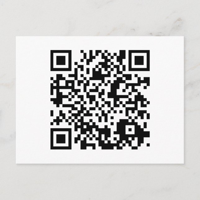 anpassningsbar QR-kod Vykort (Framsida)