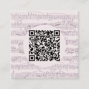 Anpassningsbar QR-koden Musik noter Ram Bröllop Tilläggskort