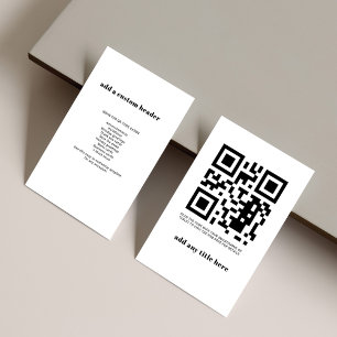 Anpassningsbar QR-kodens moderna Trendig budgetkor Anteckningskort