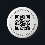 Anpassningsbar Qr-koder Pengarar App Birthday Pin, Knapp<br><div class="desc">Vi presenterar vår Personlig QR Code Donation Button Pin, en roligt och ett modernt sätt att fira ett speciellt tillfälle! Den här unika nålen har ett QR-anpassade som gör att du enkelt kan fråga efter donationer. Vare sig det är "Sallys födelsedag, skanna för att köpa en drink" eller ett eget...</div>