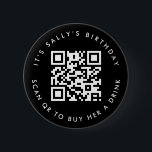 Anpassningsbar Qr-koder Pengarar App Birthday Pin, Knapp<br><div class="desc">Vi presenterar vår Personlig QR Code Donation Button Pin, en roligt och ett modernt sätt att fira ett speciellt tillfälle! Den här unika nålen har ett QR-anpassade som gör att du enkelt kan fråga efter donationer. Vare sig det är "Sallys födelsedag, skanna för att köpa en drink" eller ett eget...</div>
