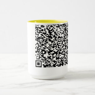 Anpassningsbar QR-kodgenomsökningsinformation om d Mugg