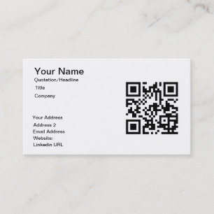 Anpassningsbar QR kodifierar visitkortar Visitkort