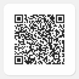 Anpassningsbar QR-kodmall Fyrkantigt Klistermärke