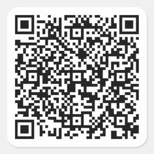 Anpassningsbar QR-kodmall Fyrkantigt Klistermärke