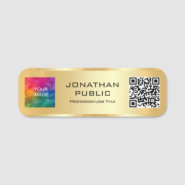 Anpassningsbar QR-kodmedlemmens foto eller företag Namnbricka (Framsida)
