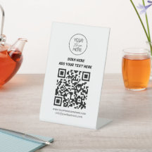 Anpassningsbar QR-kodsignering Bord med Logotyp | 