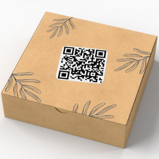 Anpassningsbar QR-kodspärrar Fyrkantigt Klistermärke