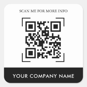 Anpassningsbar QR-kodspärrar Fyrkantigt Klistermärke