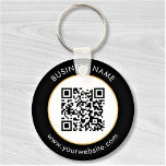 Anpassningsbar QR-kodtext Modern Guld White Busine Nyckelring<br><div class="desc">Ladda upp en QR-kod, lägg till text och skapa enkelt nyckelkedjan personlig. Klicka på REDIGERA om du vill ändra bakgrunden färg eller färg. Du kan ÖVERFÖRA DESIGN på andra Zazzle-produkter och justera den så att den passar de flesta av Zazzle-objekten. StandardStudio-design görs i vektorgrafik med hög upplösning för utskrift av...</div>