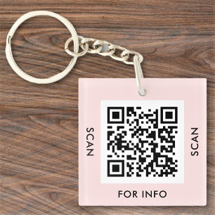 Anpassningsbar QR-kodtext Modern Rosa - företag