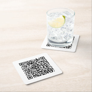 Anpassningsbar QR-kodverksamhet Underlägg Papper Kvadrat