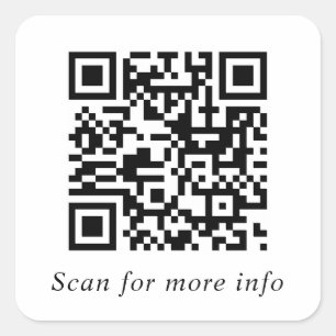 Anpassningsbar QR-kodwebbplatsgenerator Fyrkantigt Klistermärke