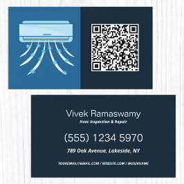 Anpassningsbar QR Luft-konditionering HVAC Visitkort