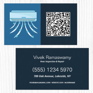 Anpassningsbar QR Luft-konditionering HVAC Visitkort