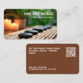 Anpassningsbar QR-massageintervall Visitkort