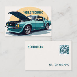 Anpassningsbar QR Mobile Mechanic Visitkort