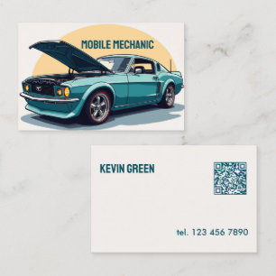 Anpassningsbar QR Mobile Mechanic Visitkort