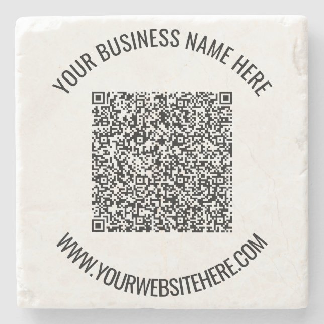 Anpassningsbar QR-Personlig och textston Underlägg (Framsidan)