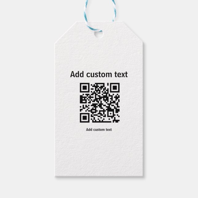anpassningsbar QR-personlig webbplats Gift-Märkre Presentetikett (Framsidan)
