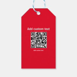 anpassningsbar QR-personlig webbplats Red Gift Mär Presentetikett