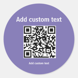 anpassningsbar QR-personlig webbplats runt klister Runt Klistermärke
