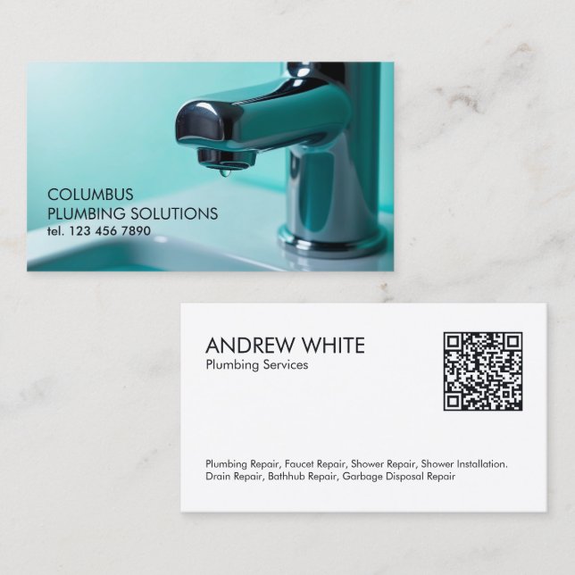 Anpassningsbar QR-planering Visitkort (Fram/baksida)