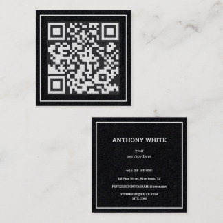 Anpassningsbar QR Premium Fyrkantigt Visitkort
