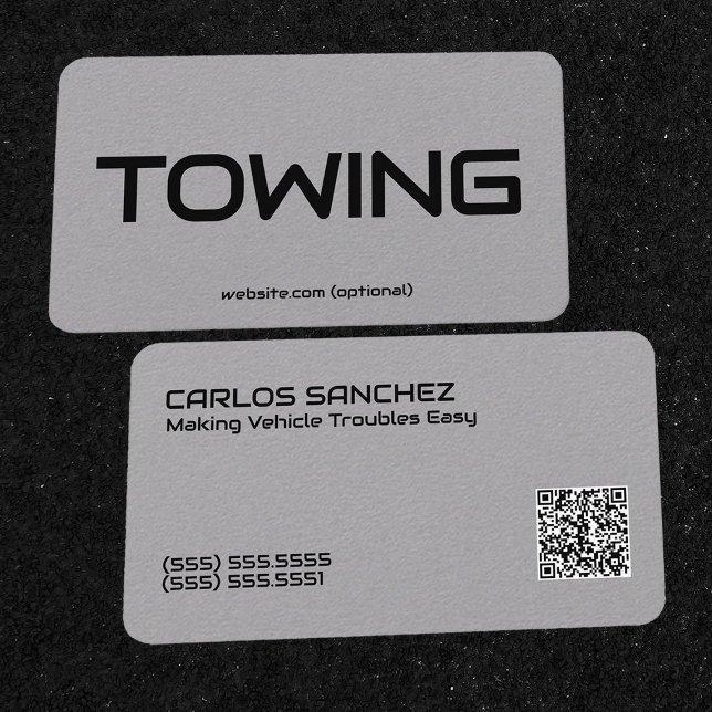 Anpassningsbar QR Premium Visitkort (Towing Custom QR Premium Cards)