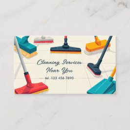 Anpassningsbar QR-Städning Visitkort