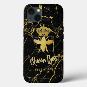 Anpassningsbar QUEEN BEE Guld Black Marble Mobil 1