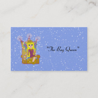 Anpassningsbar Queen Fairy Long Blonde Hair Grönt  Visitkort