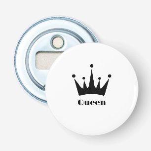 Anpassningsbar Queen Text Black Färg Krona Image Flasköppnare