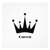 Anpassningsbar Queen Text Black Krona Foto EnUtvid