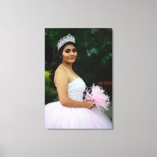 Anpassningsbar Quinceañera Photo Canvastryck